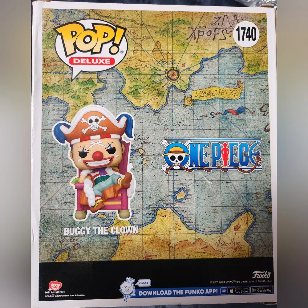 Funko Pop Deluxe Buggy the Clown Figure - Red, Blue, Brown - Picture 3 of 4